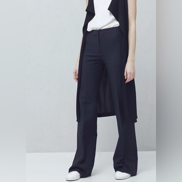 Mango Navy Suit Pants with Red Stitching - Picture 3 of 12